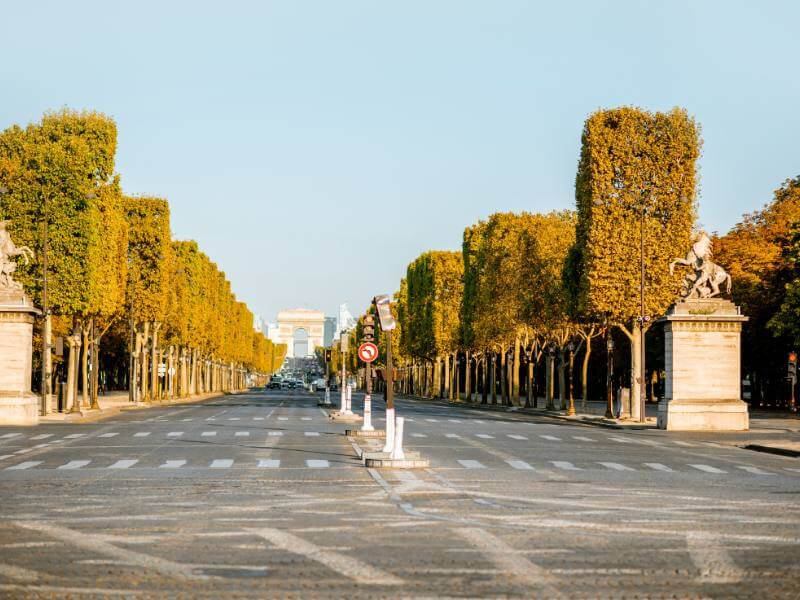 Avenue des Champs-Élysées in Paris Foto