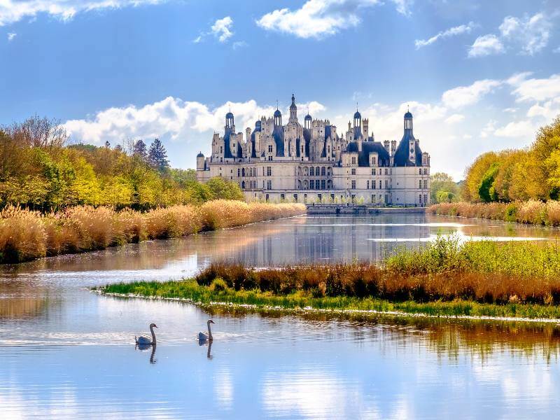 Blick auf Schloss Chambord Frankreich Sehenswürdigkeiten
