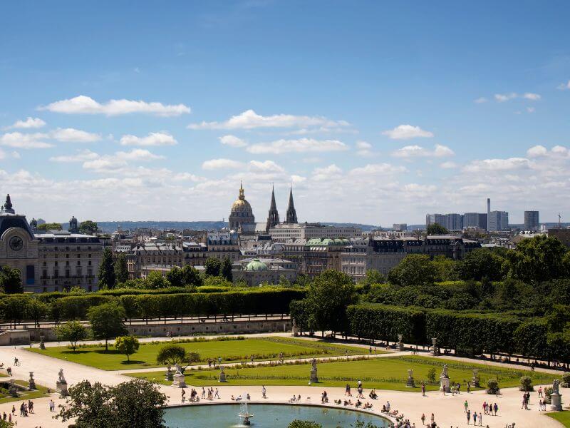 Jardin des Tuileries Paris von oben