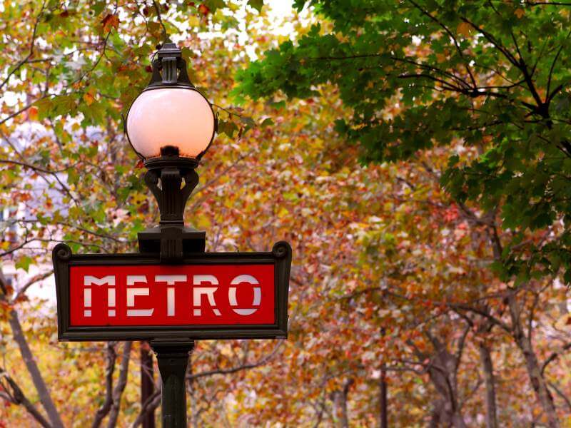 Metro Schild Paris