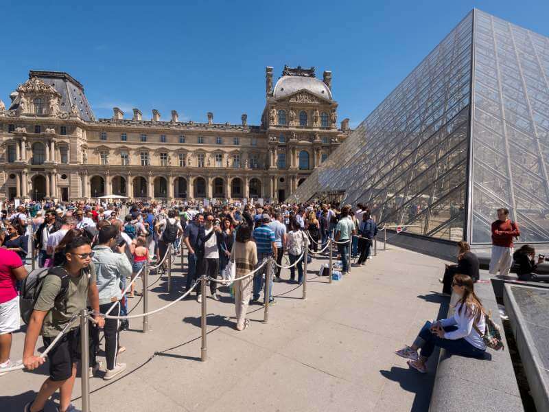 Museum Louvre Warteschlange Eingang